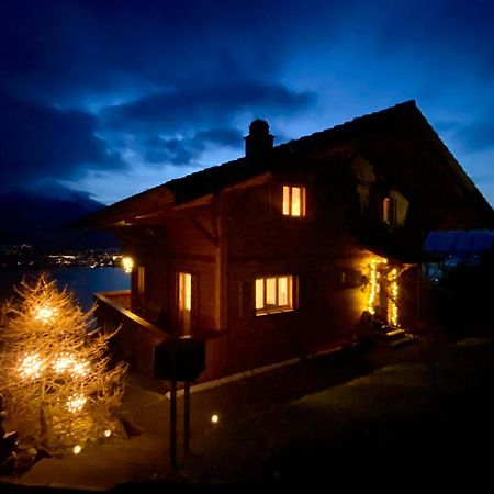 Chalet Egglen "Typical Swiss House, Best Views, Private Jacuzzi" Sigriswil Exterior photo