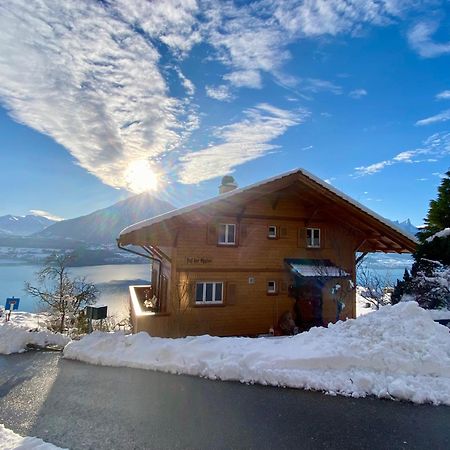 Chalet Egglen "Typical Swiss House, Best Views, Private Jacuzzi" Sigriswil Exterior photo